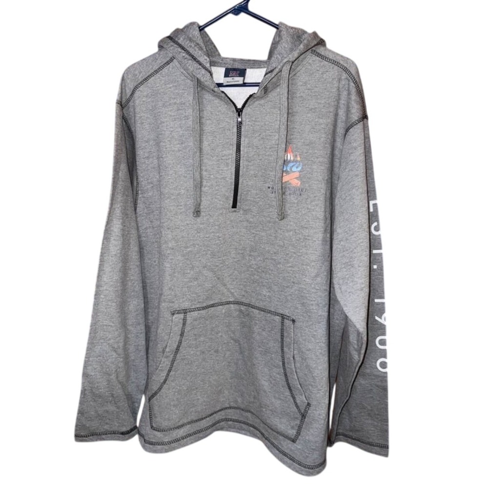 MV Sport Hoodie XL Gray Watkins Glen State Park Quarter Zip Graphic Pullover